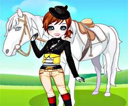 Girl And Horse Dress Up game in flash
